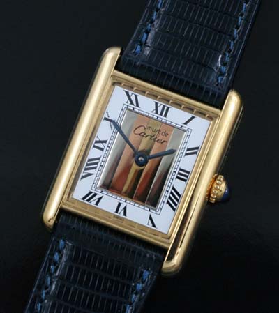 vintage cartier vermeil watch