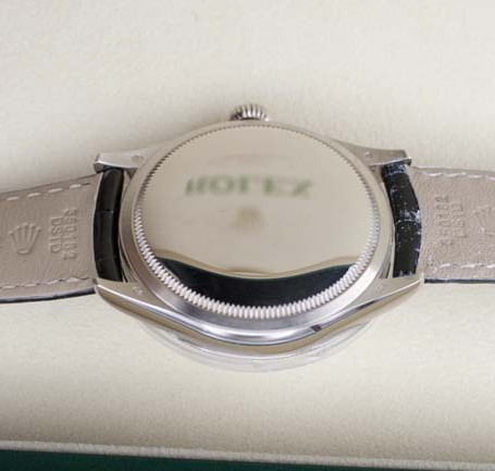 Rolex Cellini white gold case back